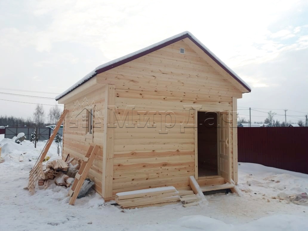 Баня из бруса 4х6 деревня Щельпино