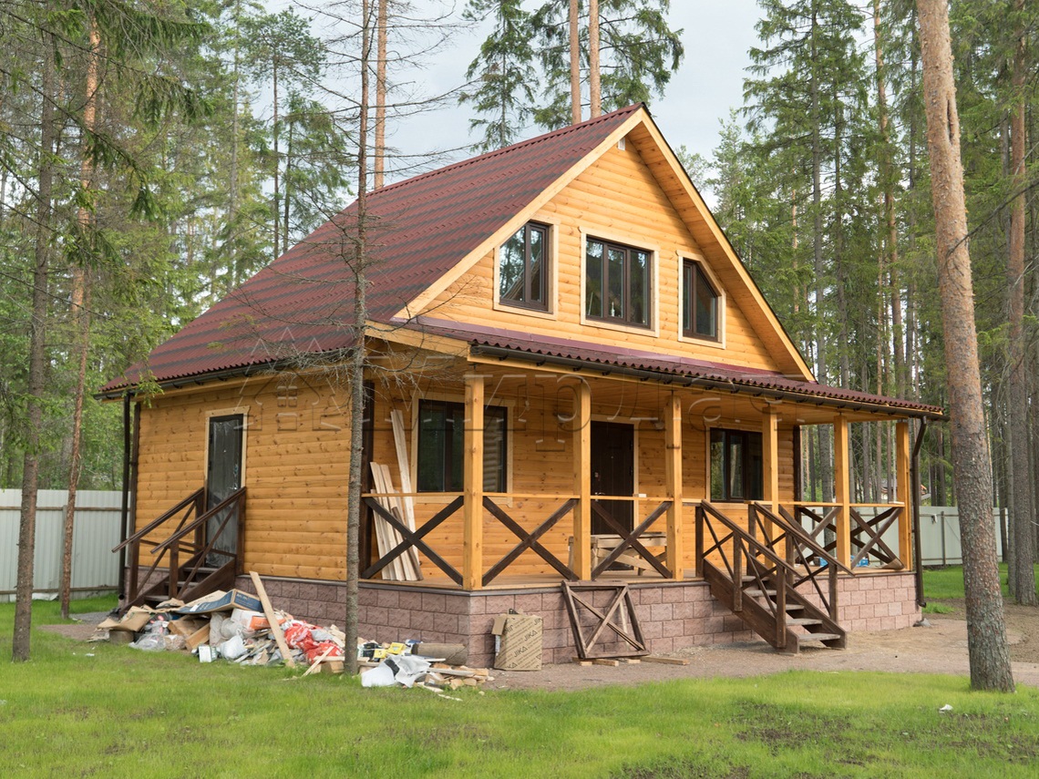 Баня из бруса 9х9 поселок Рощино