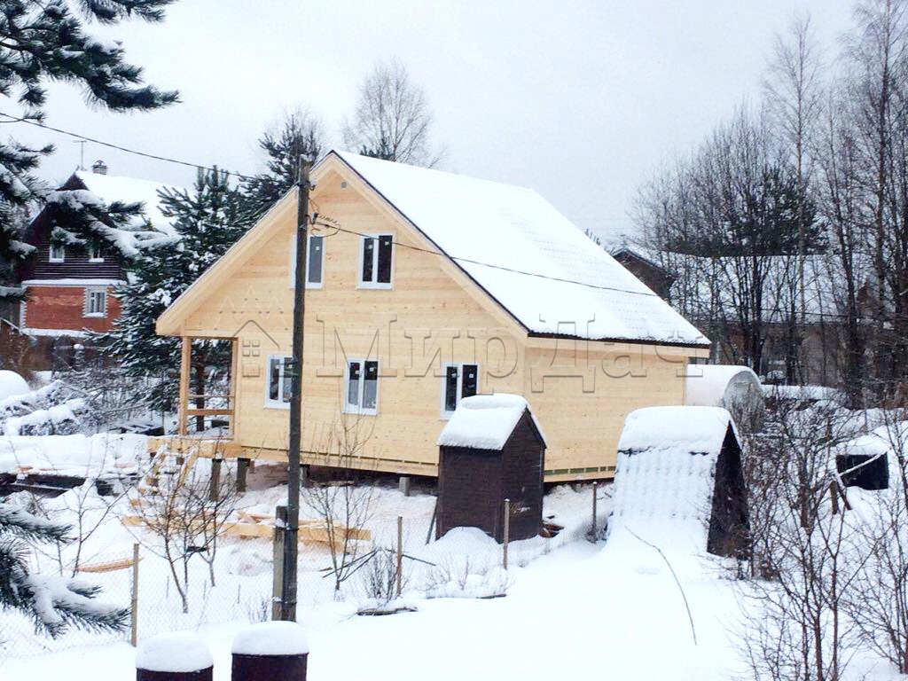 Каркасный дом 7х10 деревня Гарболово