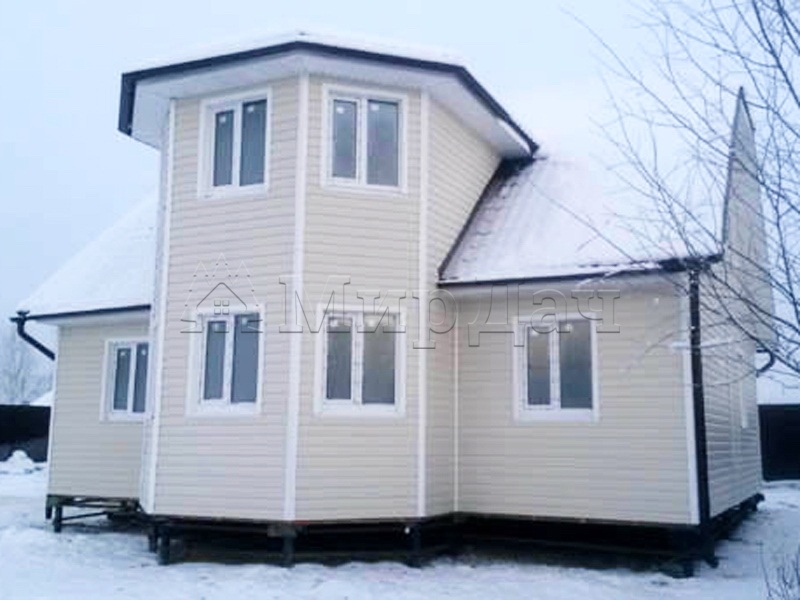 Каркасный дом 10х10 деревня Малое Карлино
